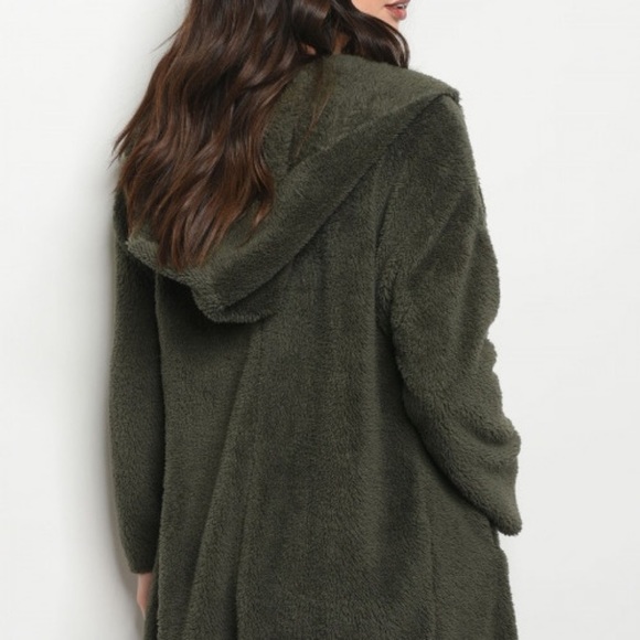 Olive Sherpa Jacket - Picture 3 of 3